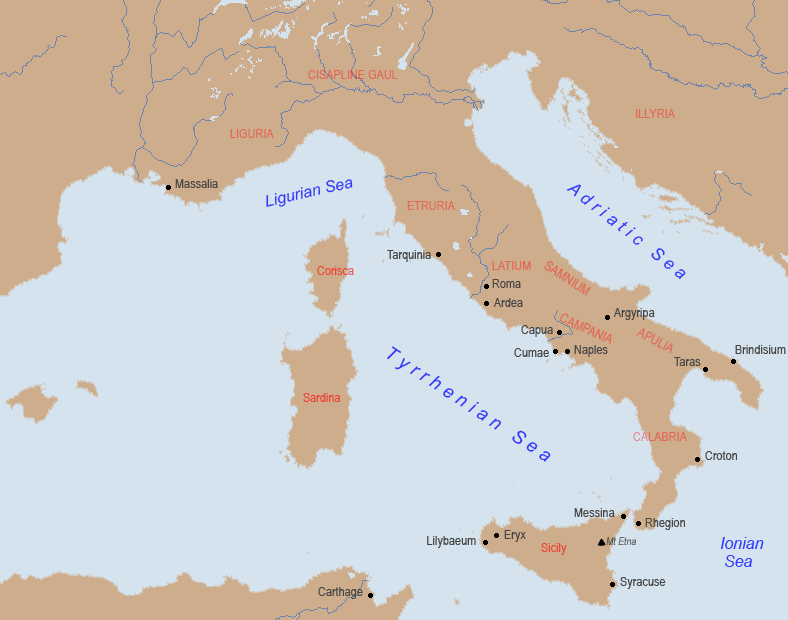Mapa de Italia