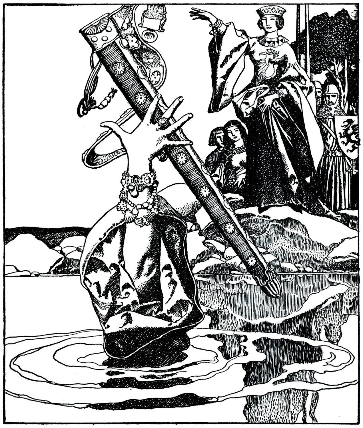 Arthur-Pyle La reina Morgana pierde Excalibur y su vaina